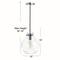 Hello Honey® Robert Stevenson Lighting Marson 15" Clear Glass & Chrome Metal Ceiling Light